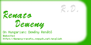 renato demeny business card