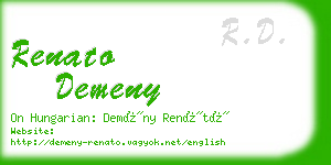 renato demeny business card